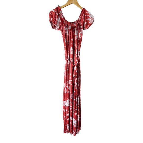 Rachel Pally Ossiane off shoulder maxi dress chipotle peony large - Picture 3 of 16